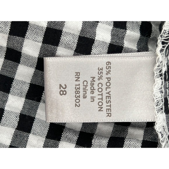 AVENUE Black‎ White Check 3/4 Sleeve Pullover Dress Womens Plus Size 28 - Picture 7 of 9